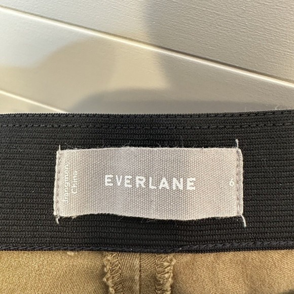 Everlane Size 6 Pants Cropped Side Zip Khaki Chino Trousers Tan 25" L Women's - Picture 6 of 7